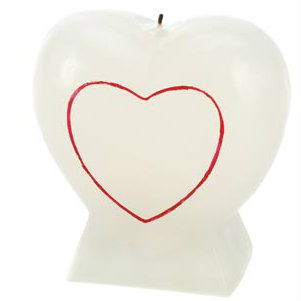 Hearts and Lips Glowing Candles with Display